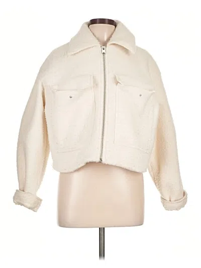 Pre-owned Zara Faux Fur Jacket In Ivory