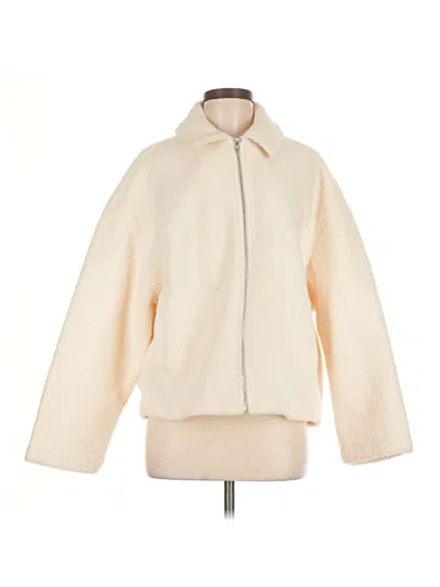 Zara Faux Fur Jacket In Neutral