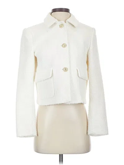 Pre-owned Zara Faux Fur Jacket In White
