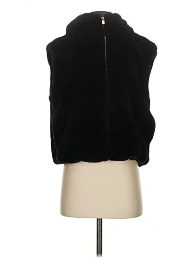 Pre-owned Zara Faux Fur Vest In Black