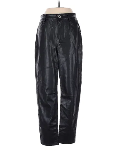 Pre-owned Zara Faux Leather Pants In Black