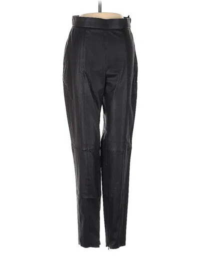 Pre-owned Zara Faux Leather Pants In Black