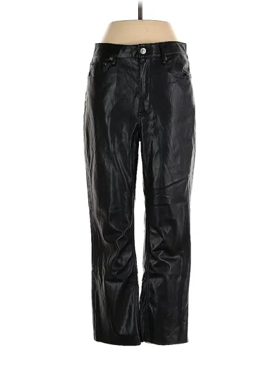 Pre-owned Zara Faux Leather Pants In Black