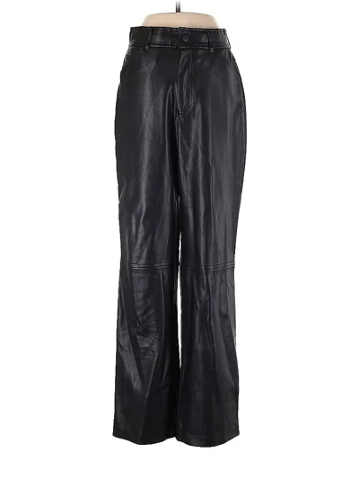Pre-owned Zara Faux Leather Pants In Black