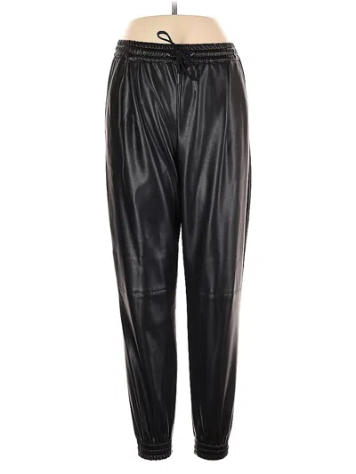 Pre-owned Zara Faux Leather Pants In Black