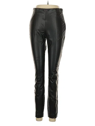 Pre-owned Zara Faux Leather Pants In Black