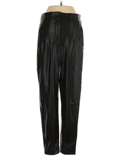Pre-owned Zara Faux Leather Pants In Black