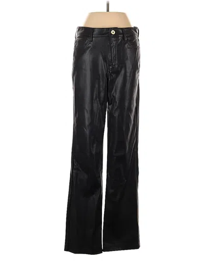 Pre-owned Zara Faux Leather Pants In Black