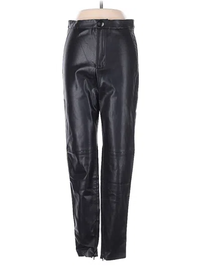 Pre-owned Zara Faux Leather Pants In Black