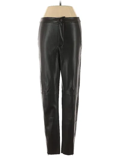 Pre-owned Zara Faux Leather Pants In Black