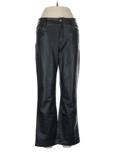 Pre-owned Zara Faux Leather Pants In Black