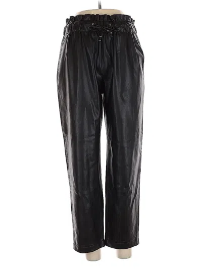 Pre-owned Zara Faux Leather Pants In Black