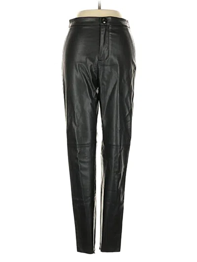 Pre-owned Zara Faux Leather Pants In Black