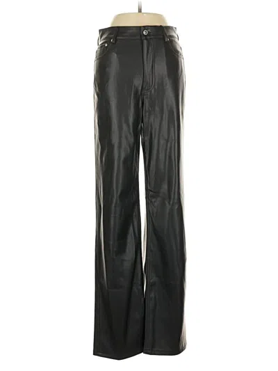 Pre-owned Zara Faux Leather Pants In Black