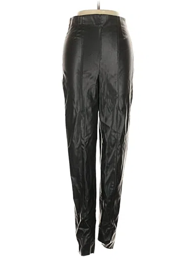 Pre-owned Zara Faux Leather Pants In Black