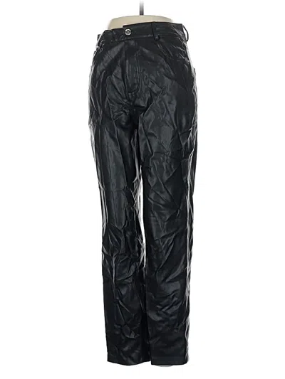 Pre-owned Zara Faux Leather Pants In Black