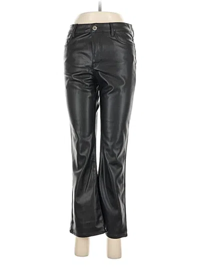 Pre-owned Zara Faux Leather Pants In Black