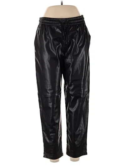 Pre-owned Zara Faux Leather Pants In Black