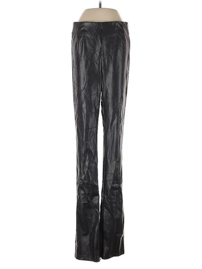 Pre-owned Zara Faux Leather Pants In Black