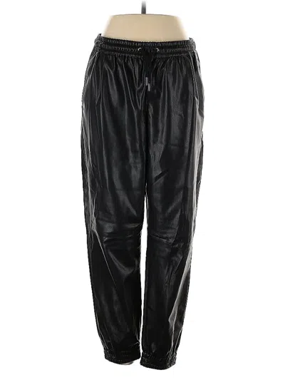 Pre-owned Zara Faux Leather Pants In Black