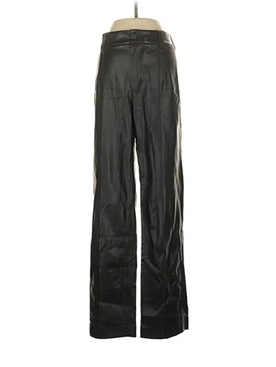 Pre-owned Zara Faux Leather Pants In Black