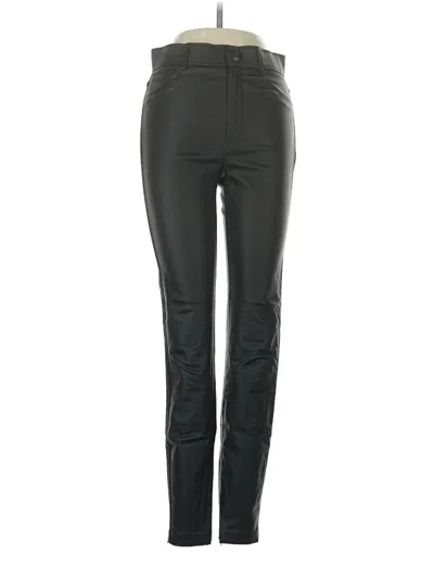 Pre-owned Zara Faux Leather Pants In Black