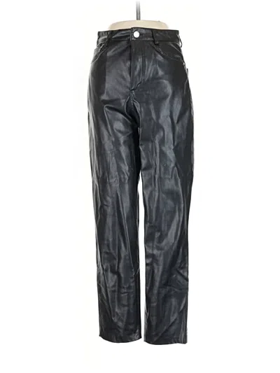 Pre-owned Zara Faux Leather Pants In Black