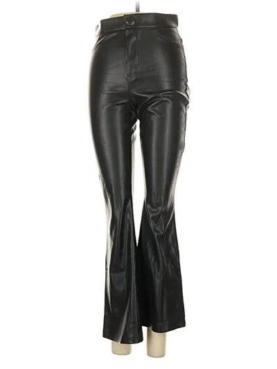 Pre-owned Zara Faux Leather Pants In Black