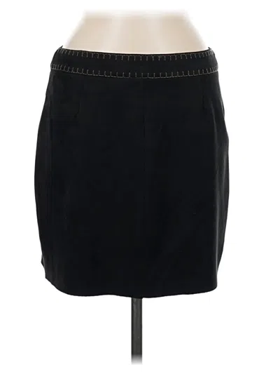 Pre-owned Zara Faux Leather Skirt In Black