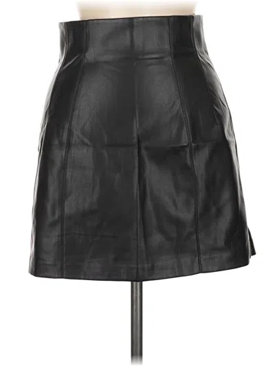 Zara Faux Leather Skirt In Black