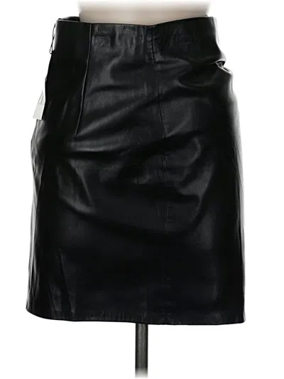 Zara Faux Leather Skirt In Black