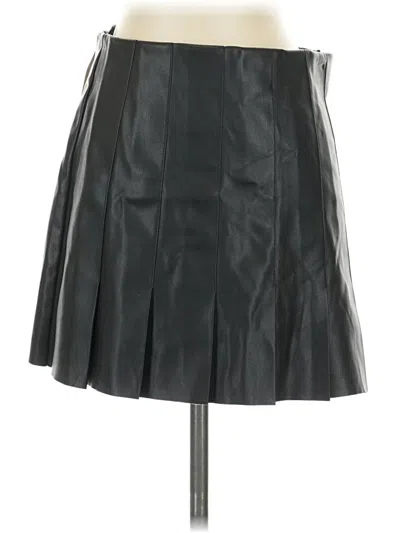 Zara Faux Leather Skirt In Black