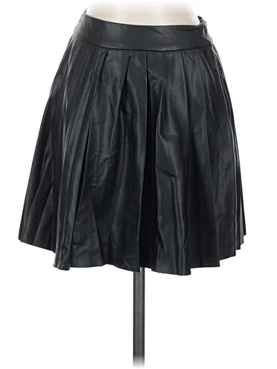Zara Faux Leather Skirt In Black