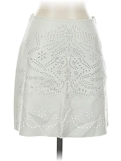 Pre-owned Zara Faux Leather Skirt In Silver