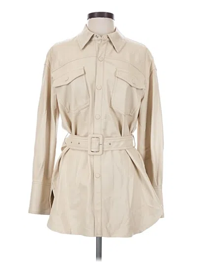 Zara Faux Leather Top Tan Tops In Neutral