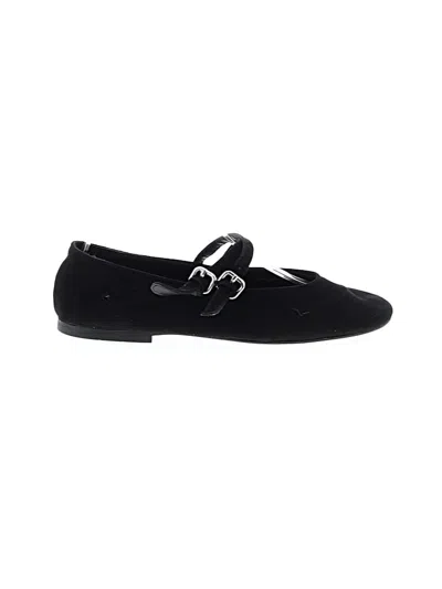 Pre-owned Zara Flats In Black