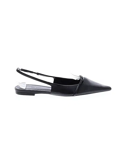 Pre-owned Zara Flats In Black