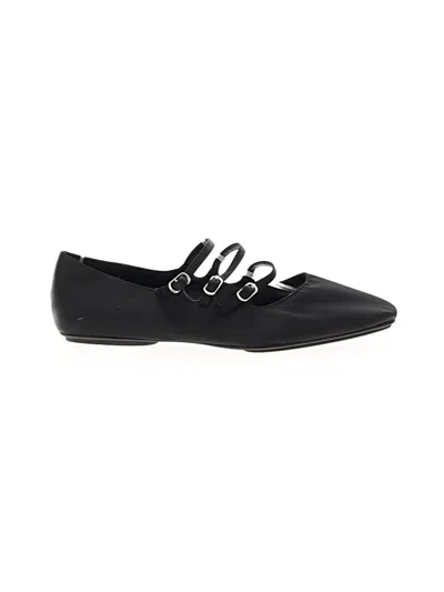 Pre-owned Zara Flats In Black