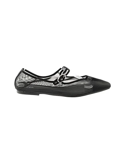 Pre-owned Zara Flats In Black