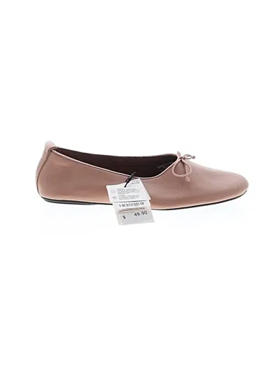 Pre-owned Zara Flats In Brown