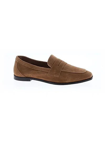 Pre-owned Zara Flats In Brown