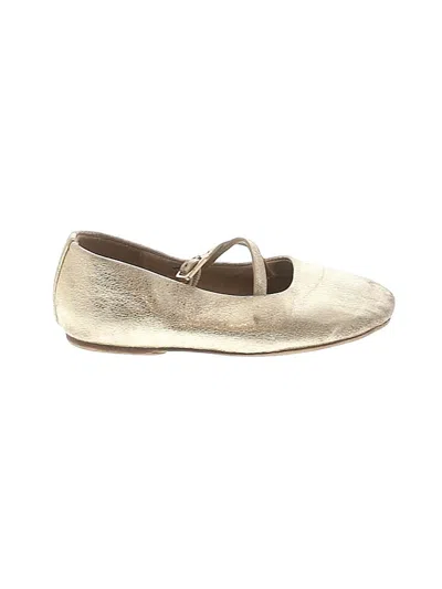 Pre-owned Zara Kids' Flats In Gold