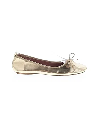 Pre-owned Zara Flats In Gold