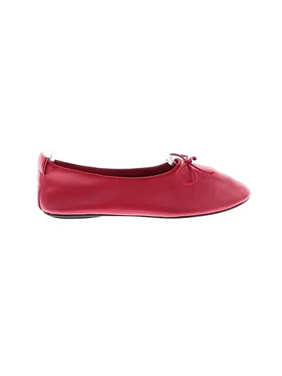 Pre-owned Zara Flats In Red