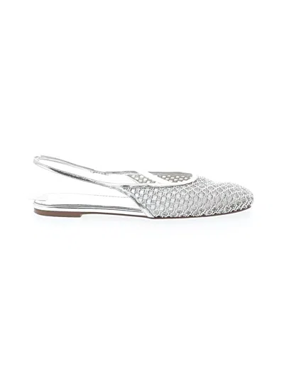 Pre-owned Zara Flats In Silver