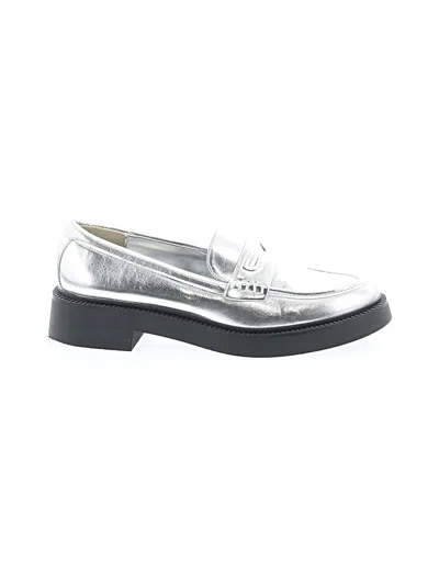 Pre-owned Zara Flats In Silver