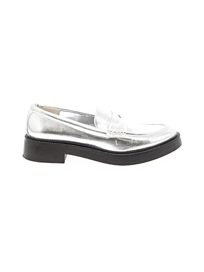 Pre-owned Zara Flats In Silver