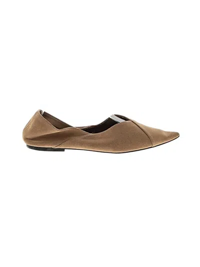 Pre-owned Zara Flats In Tan