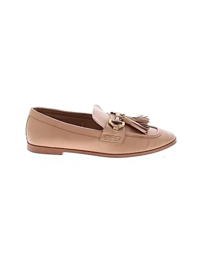 Pre-owned Zara Flats In Tan