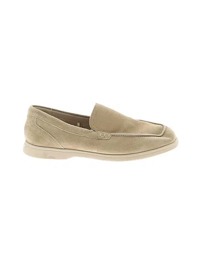 Pre-owned Zara Flats In Tan